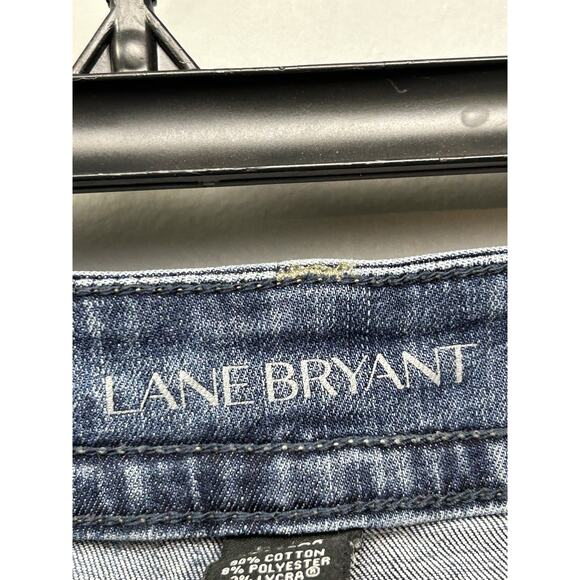 Lane Bryant Boot Cut Jeans Womens Sz 26 Regular Denim Blue Genius Fit Distressed - Picture 5 of 10